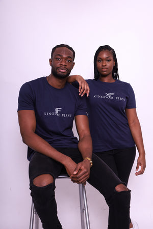 Kingdom First Unisex Navy T-shirt