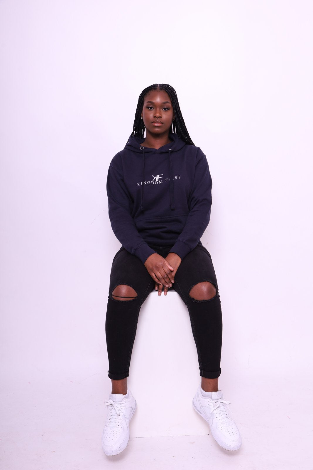 Kingdom First Unisex Black Hoodie Medium